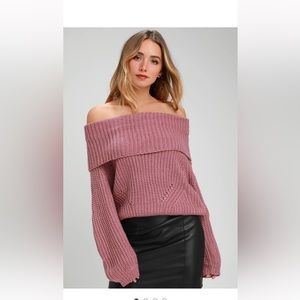 Lulu’s off shoulder sweater size S NWT
